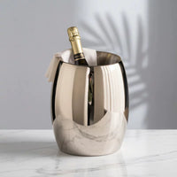 304 Stainless Steel Double-Walled Insulated Champagne and Wine Ice Bucket for Parties and Bars