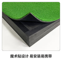 Golf Slope Hitting Mat with Detachable Swing Trainer, High-Low Slope Practice Mat for Long Grass Swing Practice