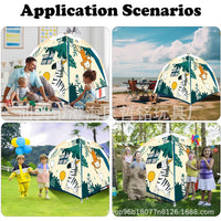 Kids' Pop-Up Play Tent for Indoor/Outdoor Use - Monkey or Astronaut Design
