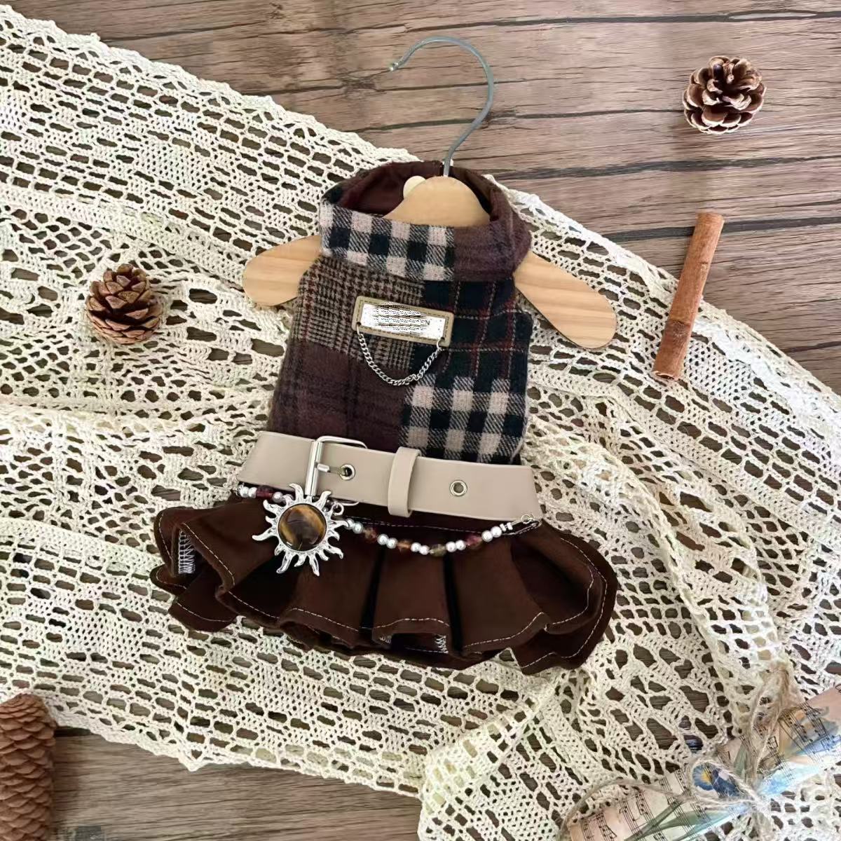 Pet Dog Dress Autumn/Winter Princess Skirt for Small to Medium Dogs