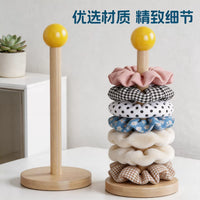 Wooden Hair Tie and Hair Clip Organizer Display Stand