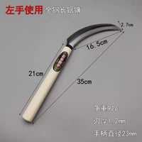 Ninja Bear Hand Sickle Sawtooth Weeding Scythe with Wooden Handle