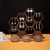 Honeycomb Earring Display Stand Jewelry Organizer for Studs and Dangles