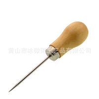 Leather Crafting Wood Handle Awl for Punching Holes and Weaving