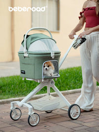 beberoad TT Pet Stroller for Small Dogs and Cats - Lightweight, Foldable, Detachable Carrier