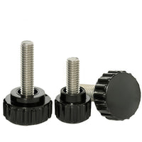 304 Stainless Steel Knurled Round Head Thumb Screws with Plastic Overmold for Adjustment M3-M10