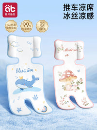 Baby Stroller and Car Seat Cooling Mat, Universal Summer Ice Silk Pad for Infants