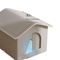 Pet Cooling House with Self-Absorbing Ice Pack and Double-Sided Mat for Cats and Small Dogs