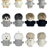 10cm Cotton Doll Hoodie Sweatshirt for Unattributed Dolls, Black/White/Gray