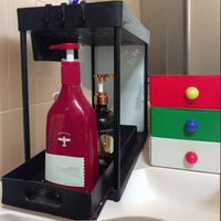 Pull-Out Under-Sink Organizer for Kitchen and Bathroom, Multi-functional Storage Rack