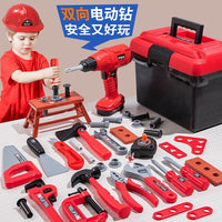 Kids Pretend Play Tool Set with Electric Drill and Storage Case for Boys and Girls