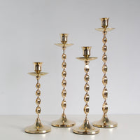 Vintage Iron Candlestick Holder, Retro Bronze/Black Taper Candle Stand for Home Decor