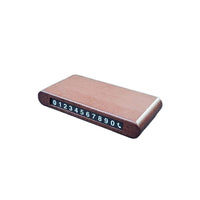 Walnut Wood Car Parking Number Plate Base Dashboard Ornament
