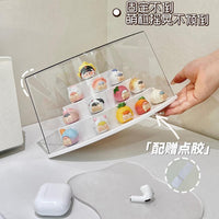 Acrylic Corner Display Case for Blind Box Figures and Miniatures, Dustproof Storage Organizer