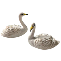 Japanese Zen Garden White Swan Micro Landscape Ornament for Home Decor