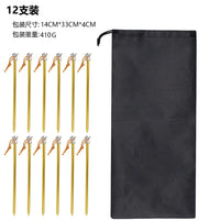 Deluxe Aluminum Alloy Tent Stakes 23cm for Outdoor Camping Canopy Windproof Reinforcement with Rope