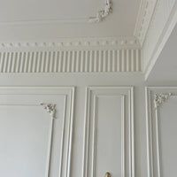 PU Faux Plaster Crown Molding for TV Background Wall Decor