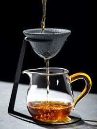 Glass Tea Infuser and Fairness Cup Set with Integrated Filter