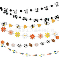 Sewn Paper Garland for Parties and Decorations - Various Designs
