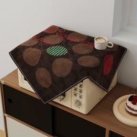 American Retro Dustproof Microwave Oven Cover Cloth for Kitchen Appliances