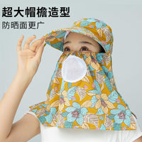 Women's Summer Sun Hat with Wide Brim and Neck Flap for Outdoor Activities