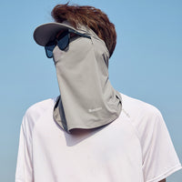 Prince Lulu Summer Ice Silk Cooling Face Mask with Brim for Sun Protection and UV Resistance
