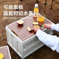 Foldable Car Trunk Organizer with Lid for Camping and Outdoor Storage