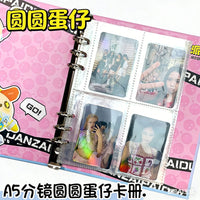 A5 Cartoon Egg Character Collectible Card Album with Hardcover and Loose-Leaf Pages