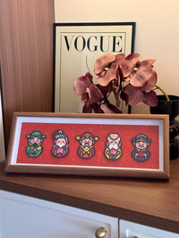 DIY Perler Bead Frame for Five-Blessings God of Wealth Display