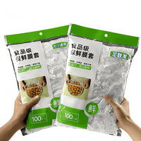 Disposable Food-Grade PE Plastic Wrap Covers for Bowls and Plates, Elastic Opening, Refrigerator Food Storage