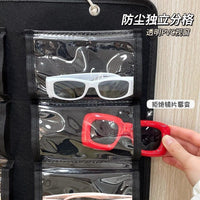 Multi-Pocket Wall Hanging Glasses Organizer for Sunglasses and Eyeglasses