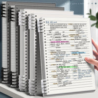 Transparent Loose-Leaf Notebook B5/A5 Detachable Grid/Lined Pages for Students