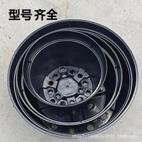 Black Round Thickened Plastic Nursery Pots for Succulents