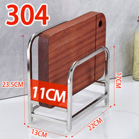Thickened 304 Stainless Steel Cutting Board Holder with Lid Storage for Kitchen Countertop, No Installation Required