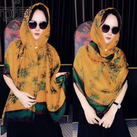 Double-Layer Hooded Scarf Shawl with Magnetic Closure for Women - Thin Sun Protection Head Wrap