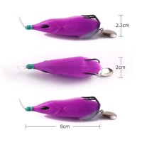 Modified Flying Fish Frog Lure Set with Double Hooks for Long-Distance Casting