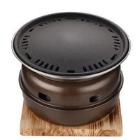 Korean Style Charcoal Grill for Home or Commercial Use, Smokeless Round BBQ Grill for Outdoor Gatherings and Tea Ceremonies