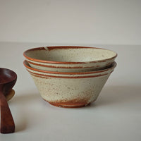 Wanzao Izan Pottery Japanese Wabi-Sabi Style Mountain Dove Glaze Hand-Brushed Small Dessert Bowl