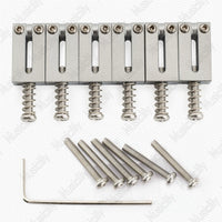 Musiclily Brass Guitar Bridge Saddles for ST Tele Electric Guitars, 10.5mm, 10.8mm, 11.2mm
