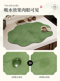 New Chinese Style Diatomaceous Earth Half-Round Absorbent Mat for Kitchen Countertop and Bathroom Sink
