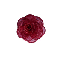Handmade Korean Style Ribbon Rose Flower Applique for DIY Hair Accessories and Brooches