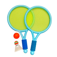 Kids' Badminton Racket Set with Tennis Balls for Outdoor Play and Parent-Child Interaction