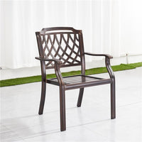 Outdoor Cast Aluminum Patio Dining Chair for Garden Balcony