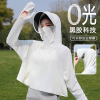Women's Loose Fit UV Protection Sun Hoodie Jacket with Zipper and Wide Brim