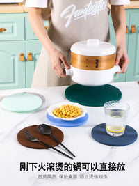 Silicone Heat Resistant Table Mat for Hot Pots and Pans, Thickened Non-Slip Trivet for Dining Tables