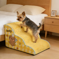 Pet Stairs for Small Dogs and Cats - Washable Ramp for Sofa and Bed Access