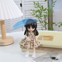 1/12 Scale Dollhouse Miniature Transparent Umbrella Model