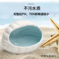 Aquarium Ceramic Shell Hideaway for Fish and Shrimp Breeding and Rest