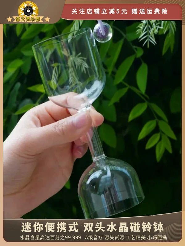 Mini Crystal Singing Bowl Chime for Meditation and Relaxation