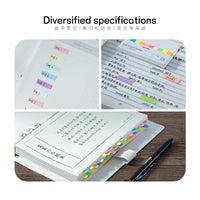 Kingjet Japanese Style Morandi/Fluorescent Index Sticky Notes Set for Reading and Marking